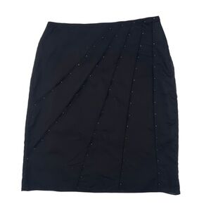 August Silk Sport Black Mini Skirt with Sequence 
Women’s Size 8 NWT